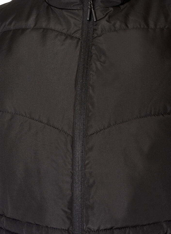 Steppweste mit verstellbarer Taille, Schwarz, Packshot image number 2