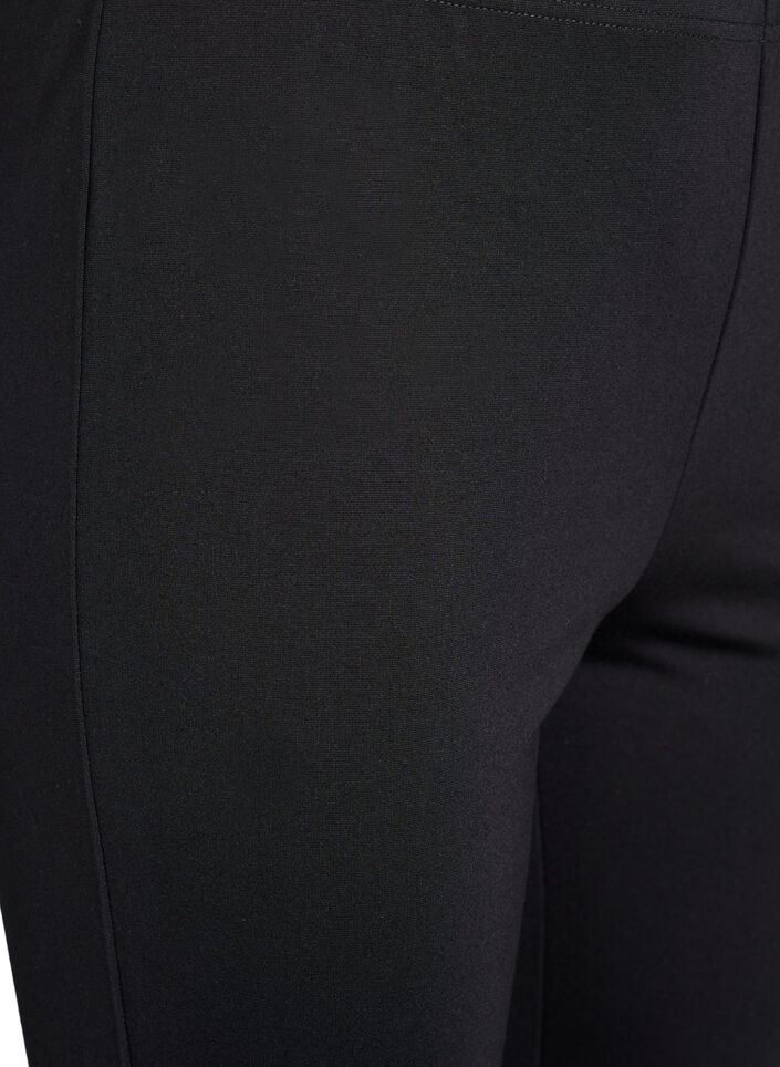 Leggings mit Schlitzen und kleinen Strasssteinen, Schwarz, Packshot image number 2