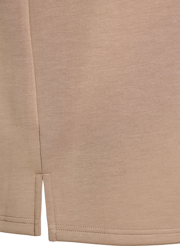 Lockeres T-Shirt mit Halbarm, Beige, Packshot image number 3