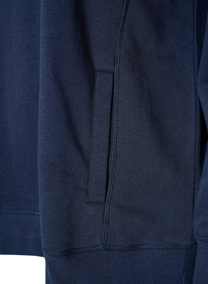 Sweatshirt mit Stehkragen und Taschen, Blau, Packshot image number 3
