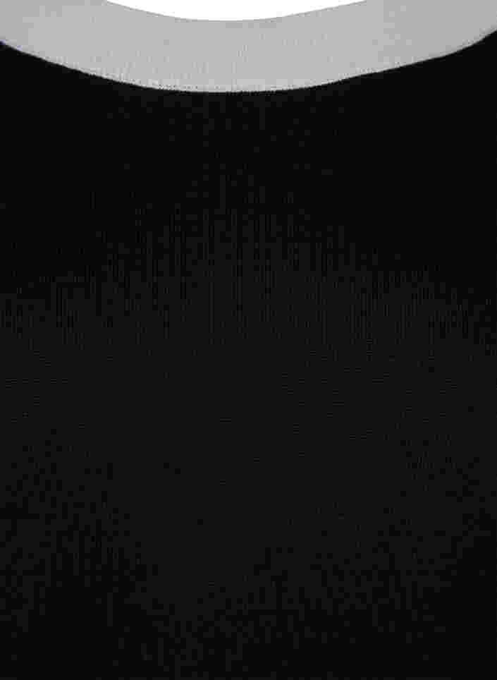 Strickbluse mit Farbblock, Black Comb., Packshot image number 2