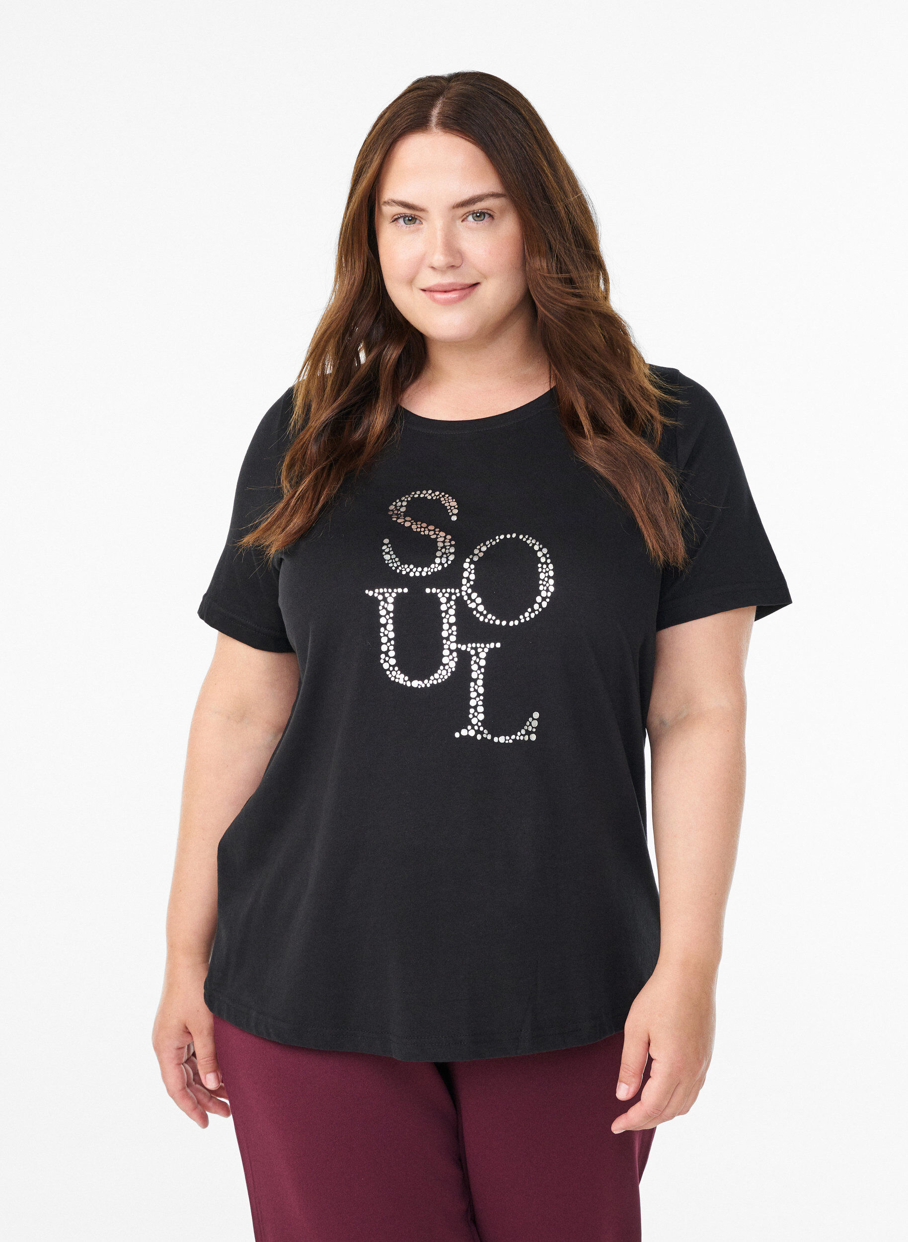 ZizziT-Shirt mit Print, Schwarz, Model image number 0