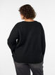 Lockerer Pullover mit Rundhalsausschnitt, Schwarz, Model image number 2