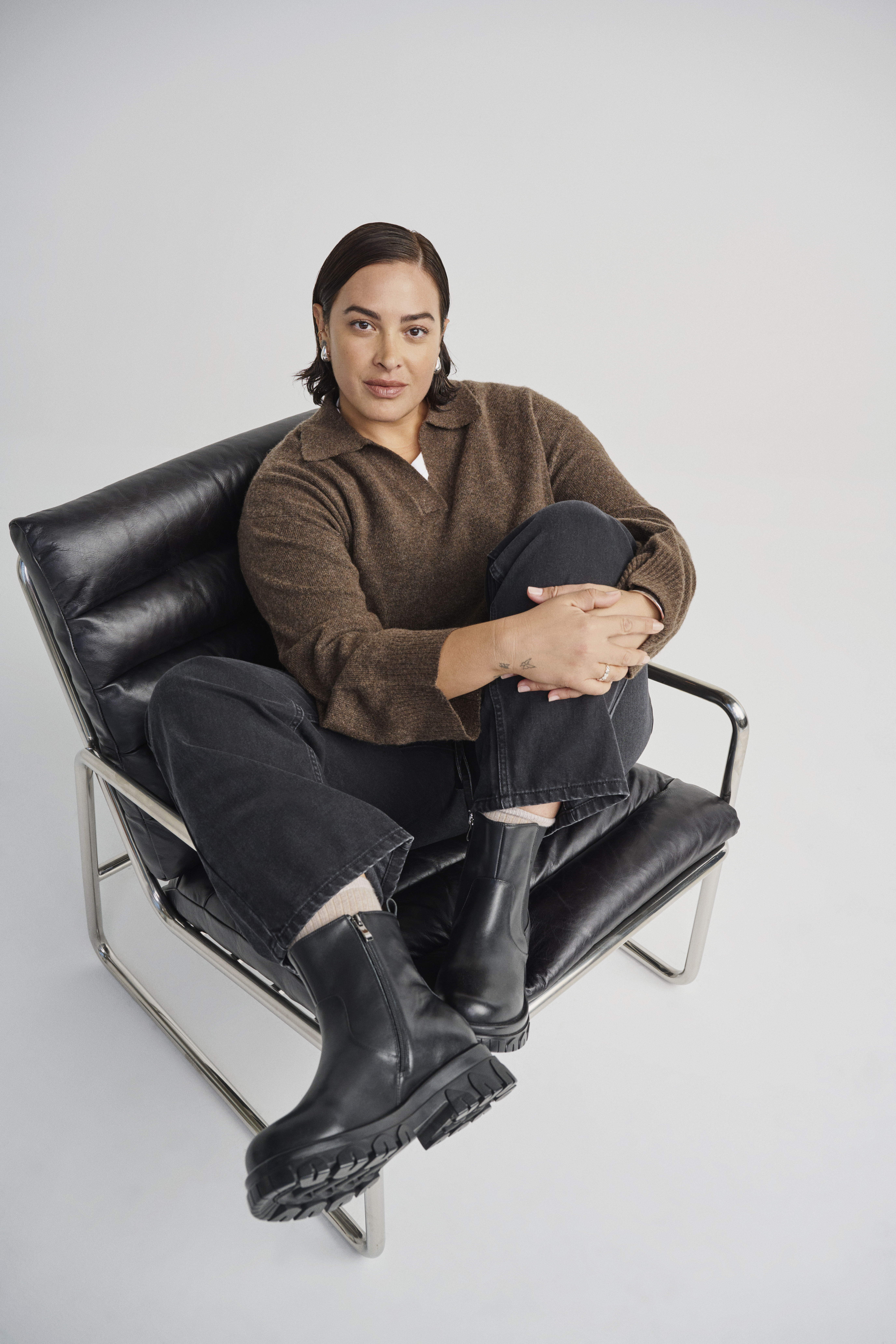 ZizziLederstiefel mit Rei&szlig;verschluss, , Model