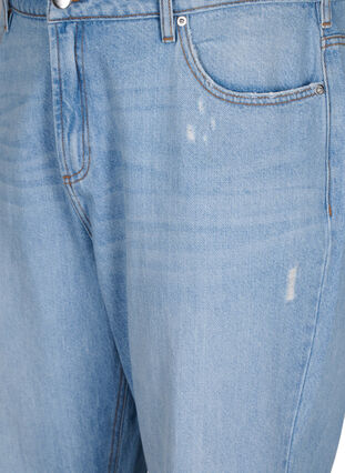 Mille Mom-Fit-Jeans mit Destroyed-Effekt, Light Blue, Packshot image number 2