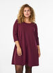 Kurz geschnittenes A-Linien Kleid aus Webstoff mit 3/4 &Auml;rmeln, Rot, Model image number 0