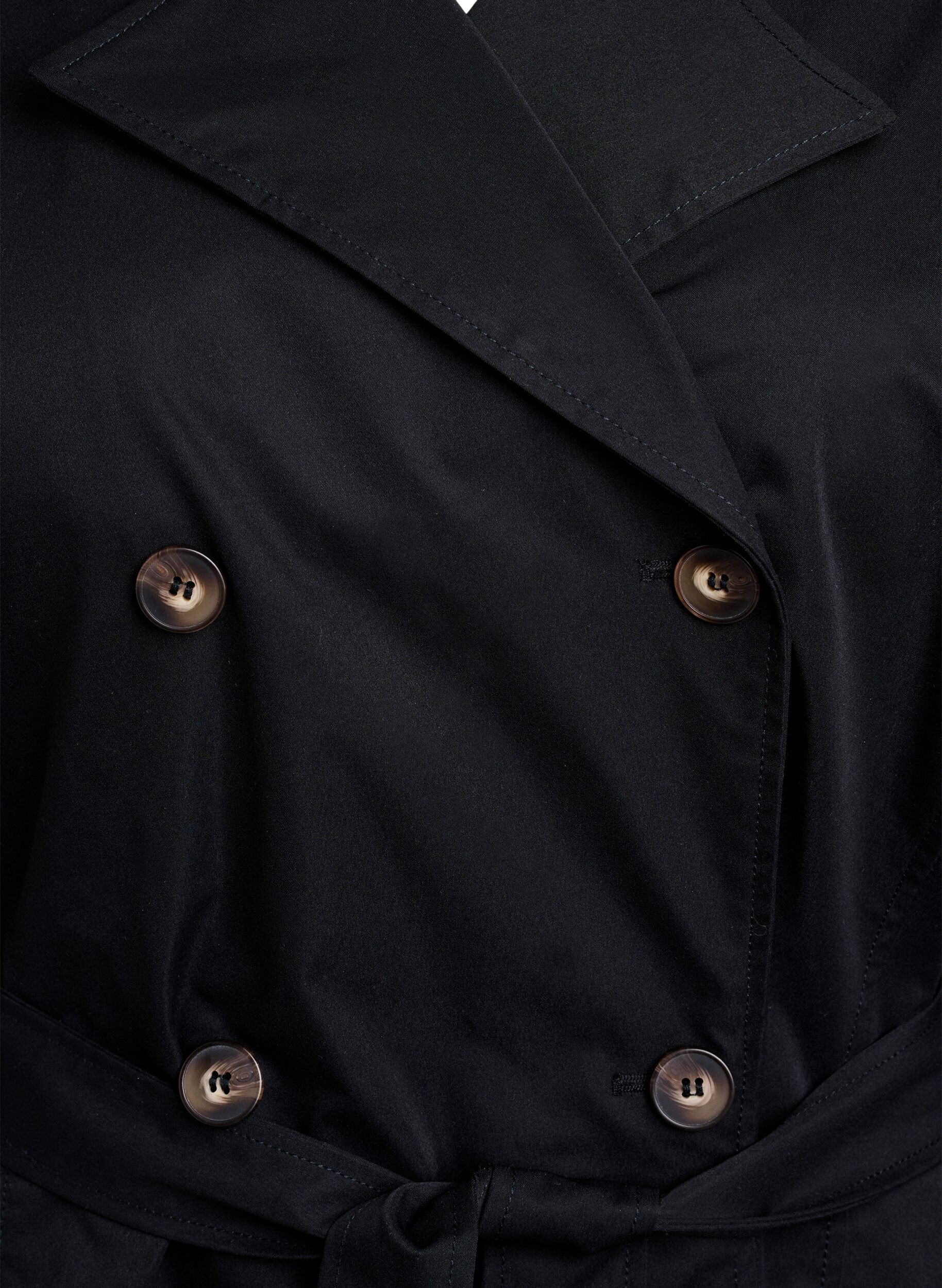 ZizziTrenchcoat in Midi-L&auml;nge mit G&uuml;rtel, Black, Packshot image number 2