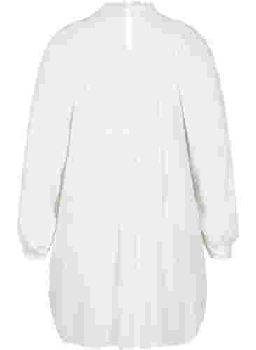 Viskosetunika mit Spitzendetails, Off White, Packshot image number 1