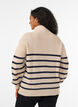 Strickpullover mit hohem Kragen und Rei&szlig;verschluss, Vanille, Model image number 2