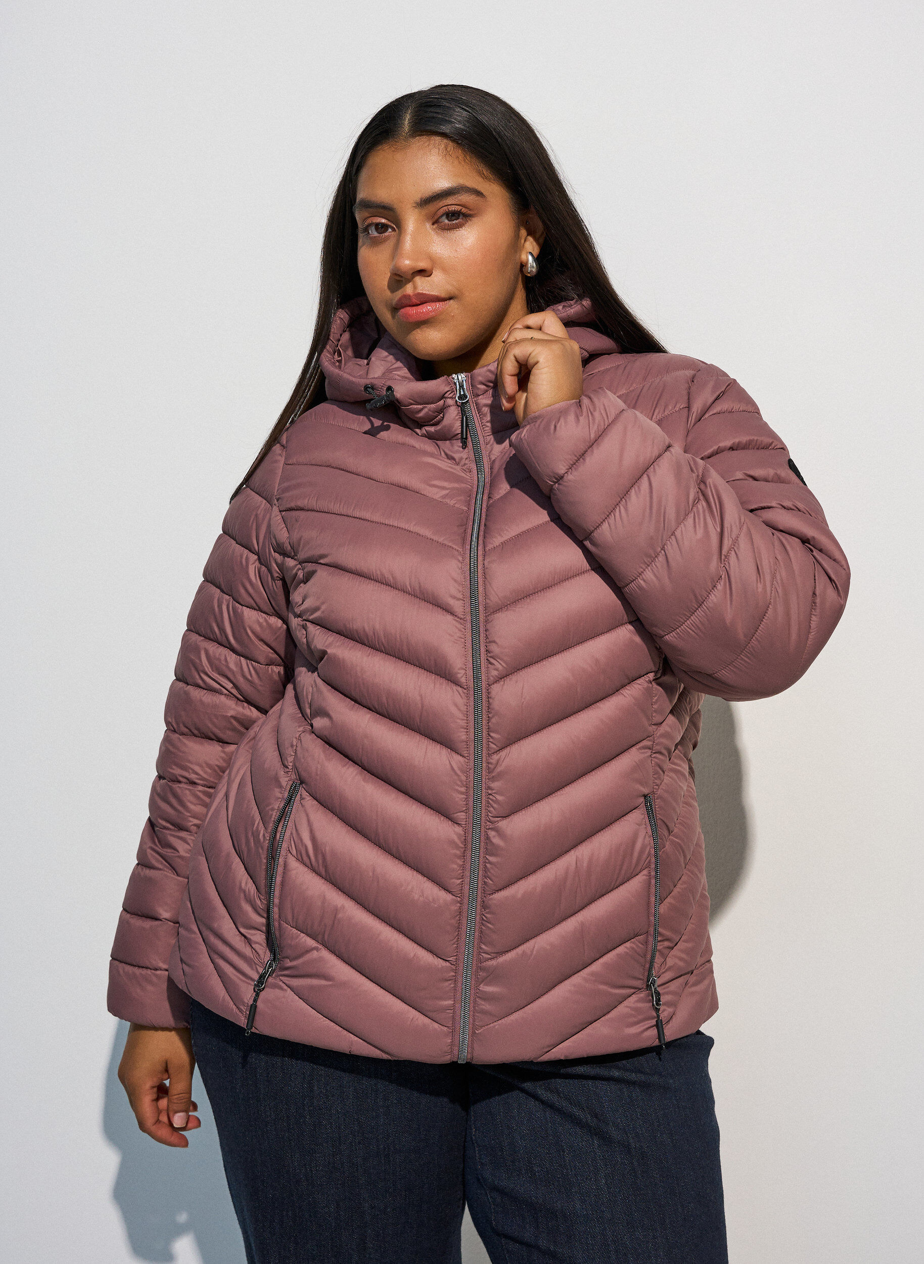 ZizziLeichte Kapuzenjacke, Rot, Model image number 0
