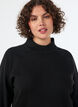 Strickbluse aus einer Viskosemischung mit Rollkragen, Schwarz, Model image number 3