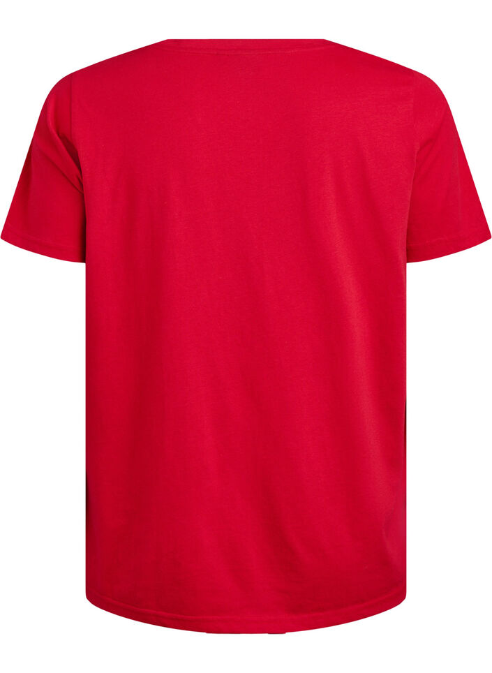 FLASH - T-Shirt mit V-Ausschnitt, Rot, Packshot image number 1