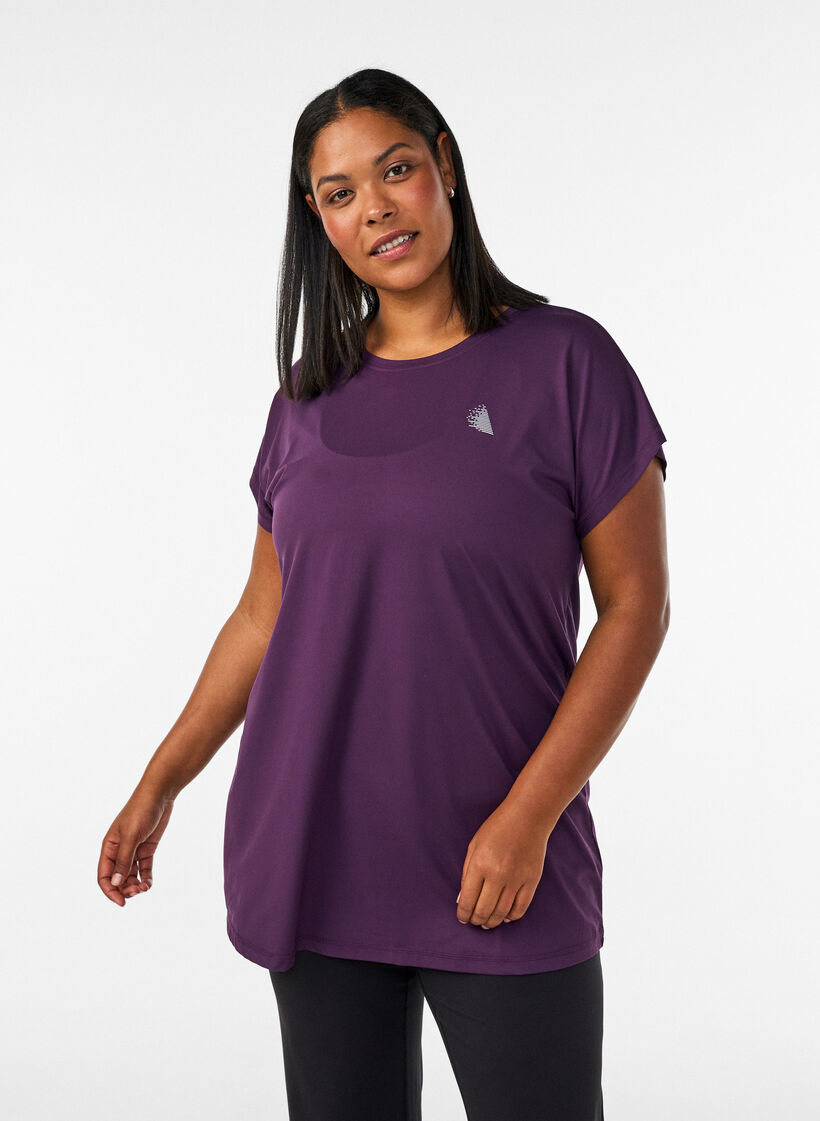 Langes Trainingsshirt, Lila, Model image number 0