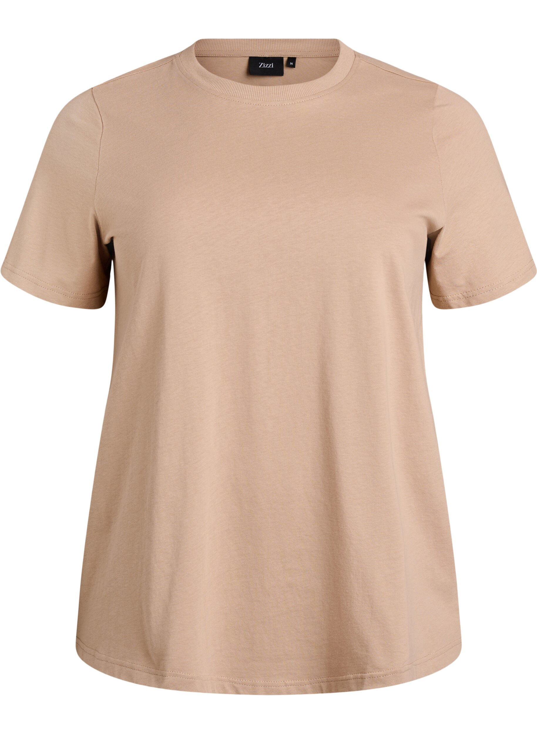 Basic-T-Shirt aus Baumwolle mit Rundhalsausschnitt