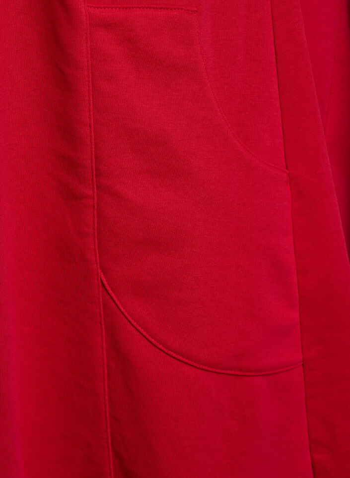 Jerseykleid mit kurzen &Auml;rmeln und Taschen, Rot, Packshot image number 3