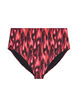 Bikini-Slip mit Print und hoher Taille, Rot, Packshot image number 0