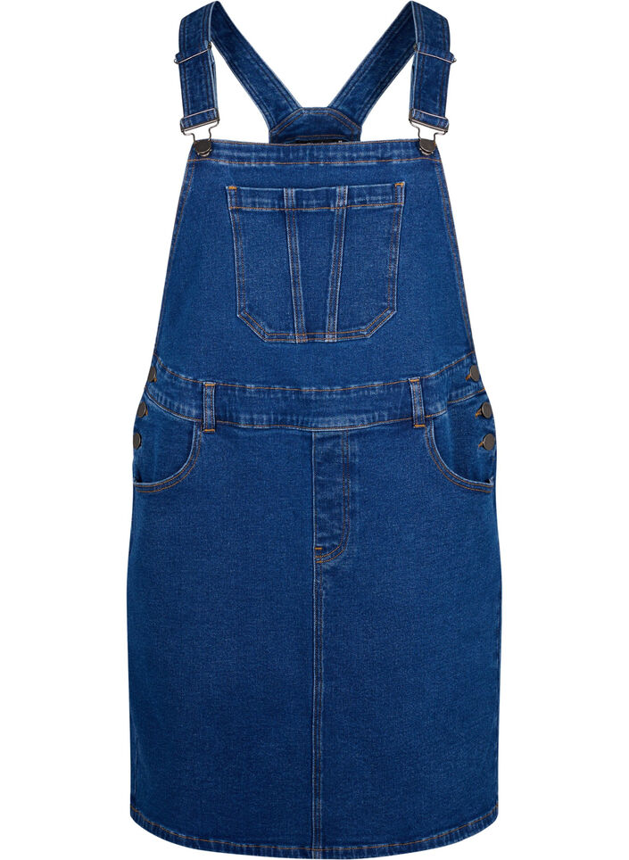 Denim Dungarees Kleid, Blau, Packshot image number 0
