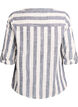 Hemdbluse aus Baumwolle mit V-Ausschnitt, Blau, Packshot image number 1