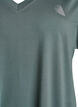 Lockeres Trainings-T-Shirt mit V-Ausschnitt, Gr&uuml;n, Packshot image number 2