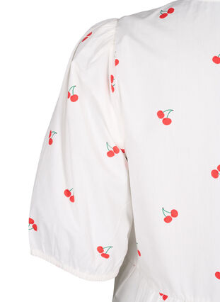Kleid mit Kirschdruck in A-Linien-Form, B. White/Cherry, Packshot image number 3
