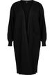 Lange Strickjacke mit Taschen, Black, Packshot image number 0