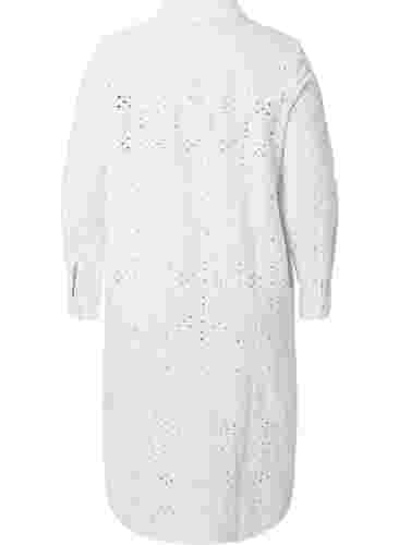 Hemdkleid mit Anglaise-Stickerei, Bright White, Packshot image number 1