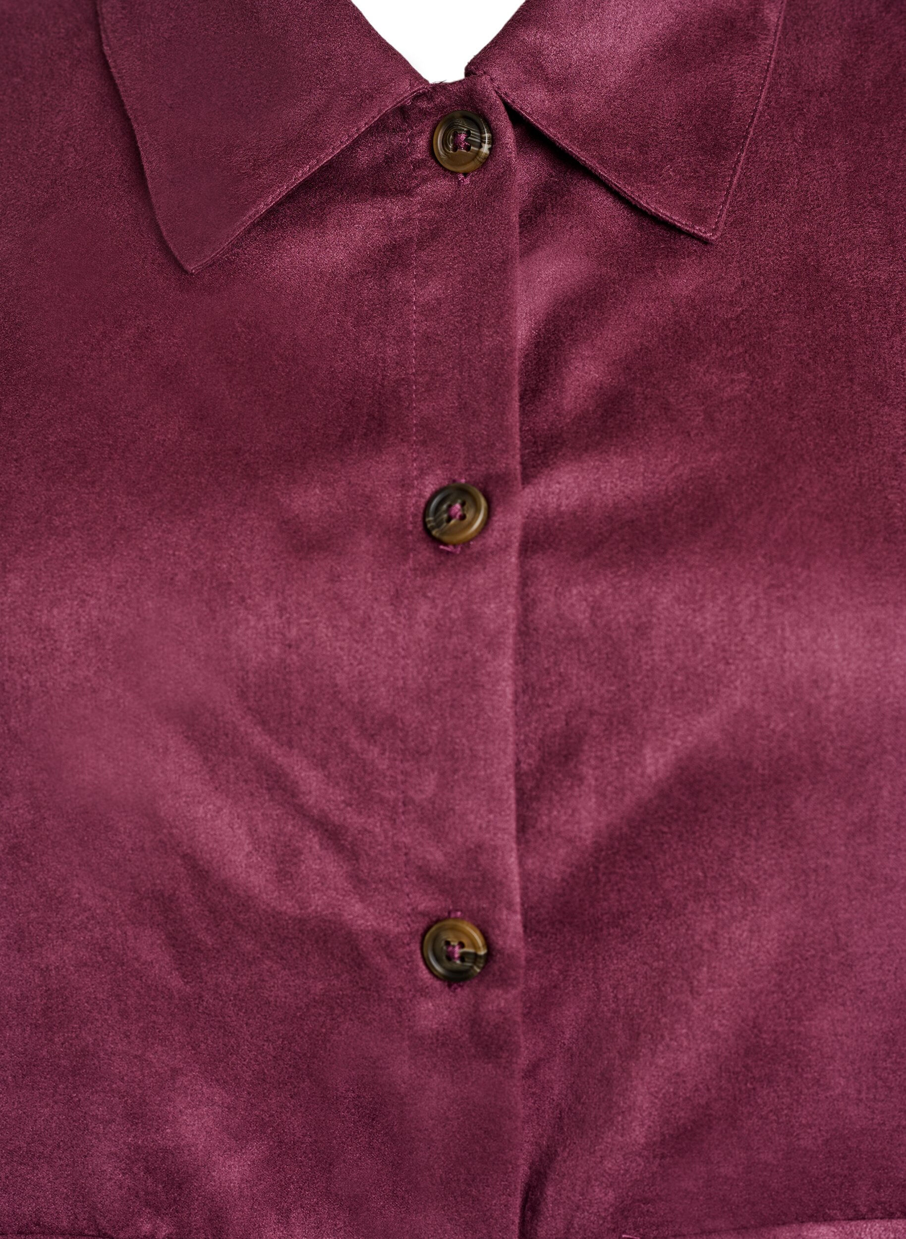 ZizziKurze Jacke aus Wildlederimitat mit Taschen, Rot, Packshot image number 2