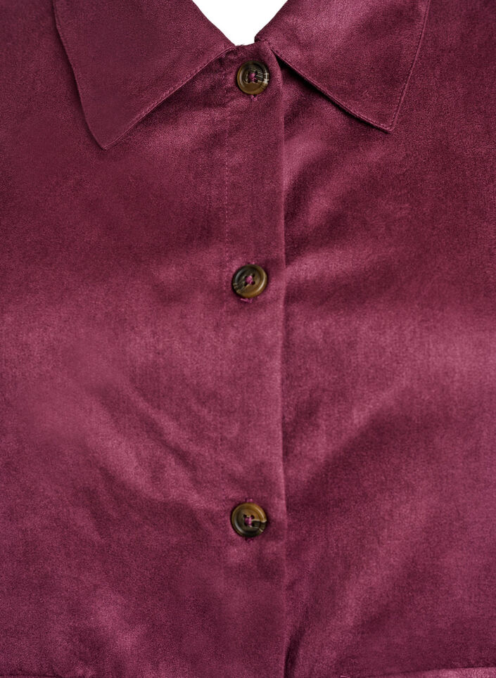 Kurze Jacke aus Wildlederimitat mit Taschen, Rot, Packshot image number 2