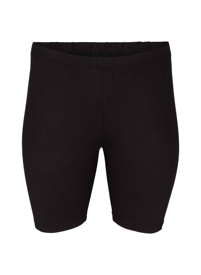 Einfarbige Basic Radlershorts, Schwarz, Packshot image number 0