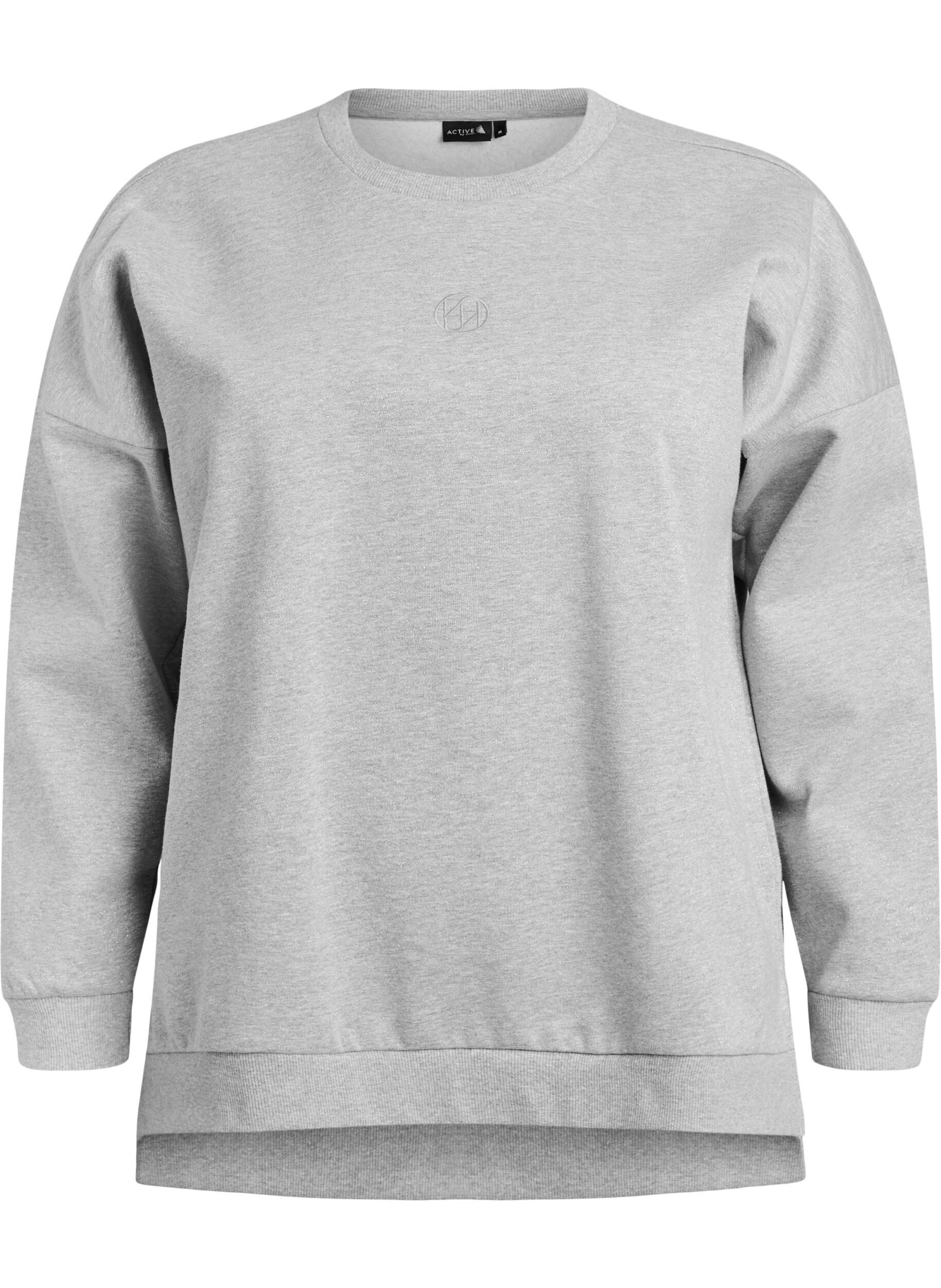 Sweatshirt mit Schlitzen und Glitzerfaden
