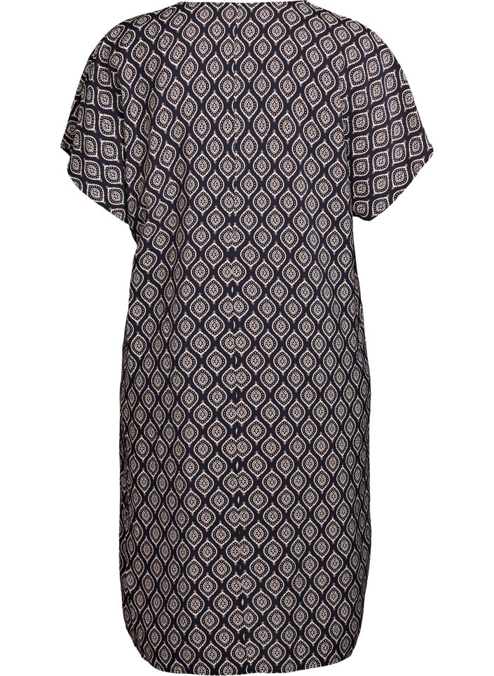 Kleid aus Viskose mit V-Ausschnitt, Blau, Packshot image number 1