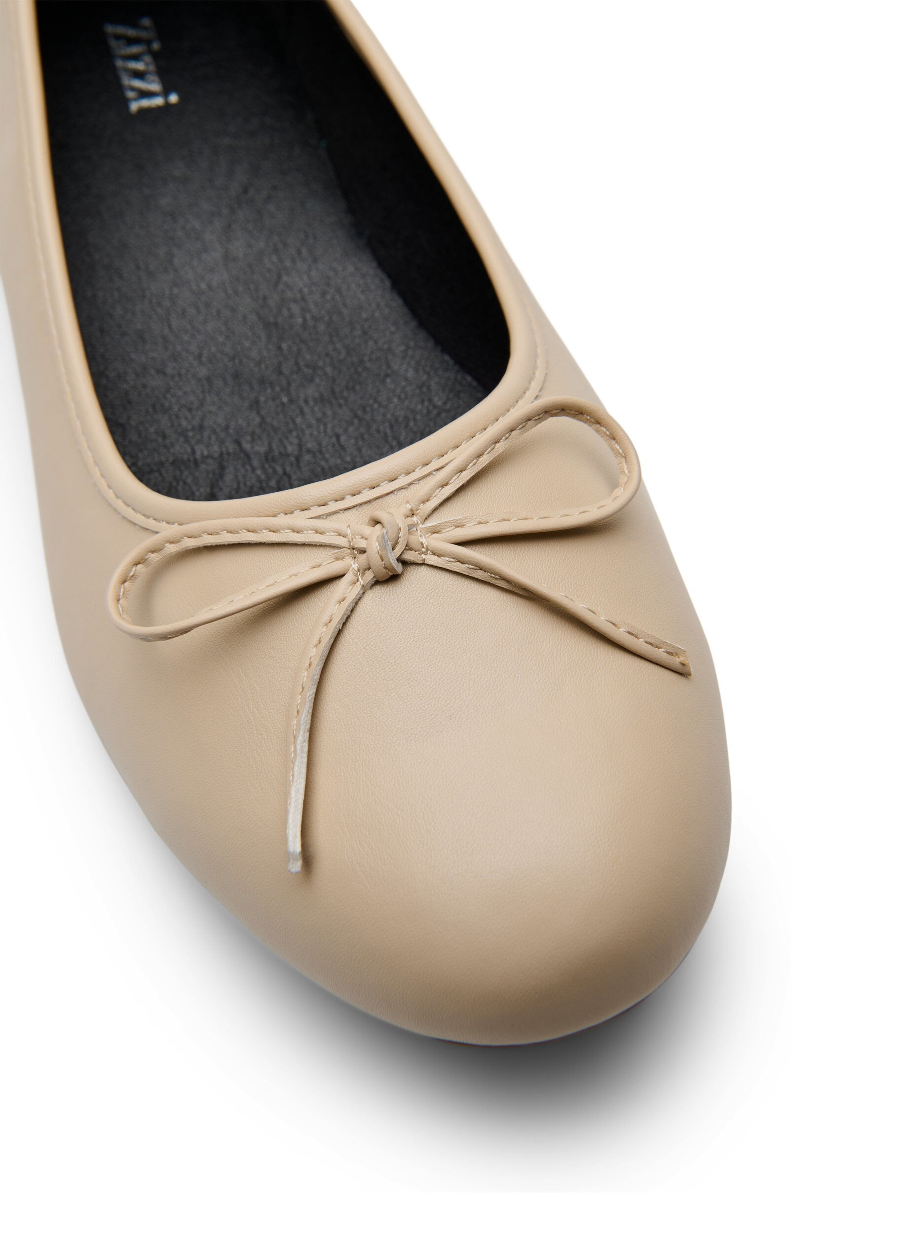 ZizziExtra-Weite - Ballerinas mit Schleife, Beige, Packshot image number 3