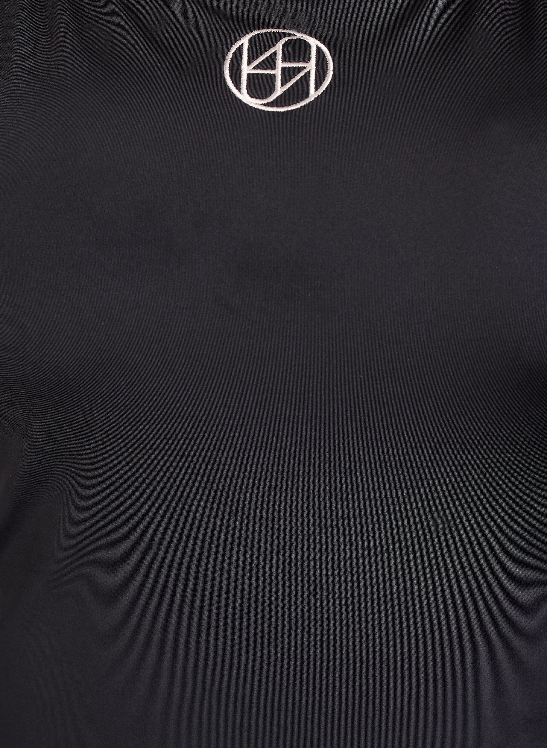 ZizziSportbadeanzug mit kontrastfarbenen Paspeln und &uuml;berkreuzten Tr&auml;gern, Schwarz, Packshot image number 2