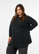 Lange Strickbluse mit Kugelkn&ouml;pfen, Grau, Model image number 0
