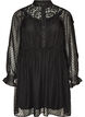 Kleid aus Chiffon mit Guipure-Spitze und Empire-Linie, Schwarz, Packshot image number 0