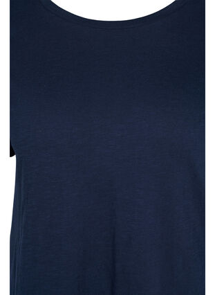 Baumwoll-T-Shirt mit kurzen Ärmeln, Navy Blazer, Packshot image number 2