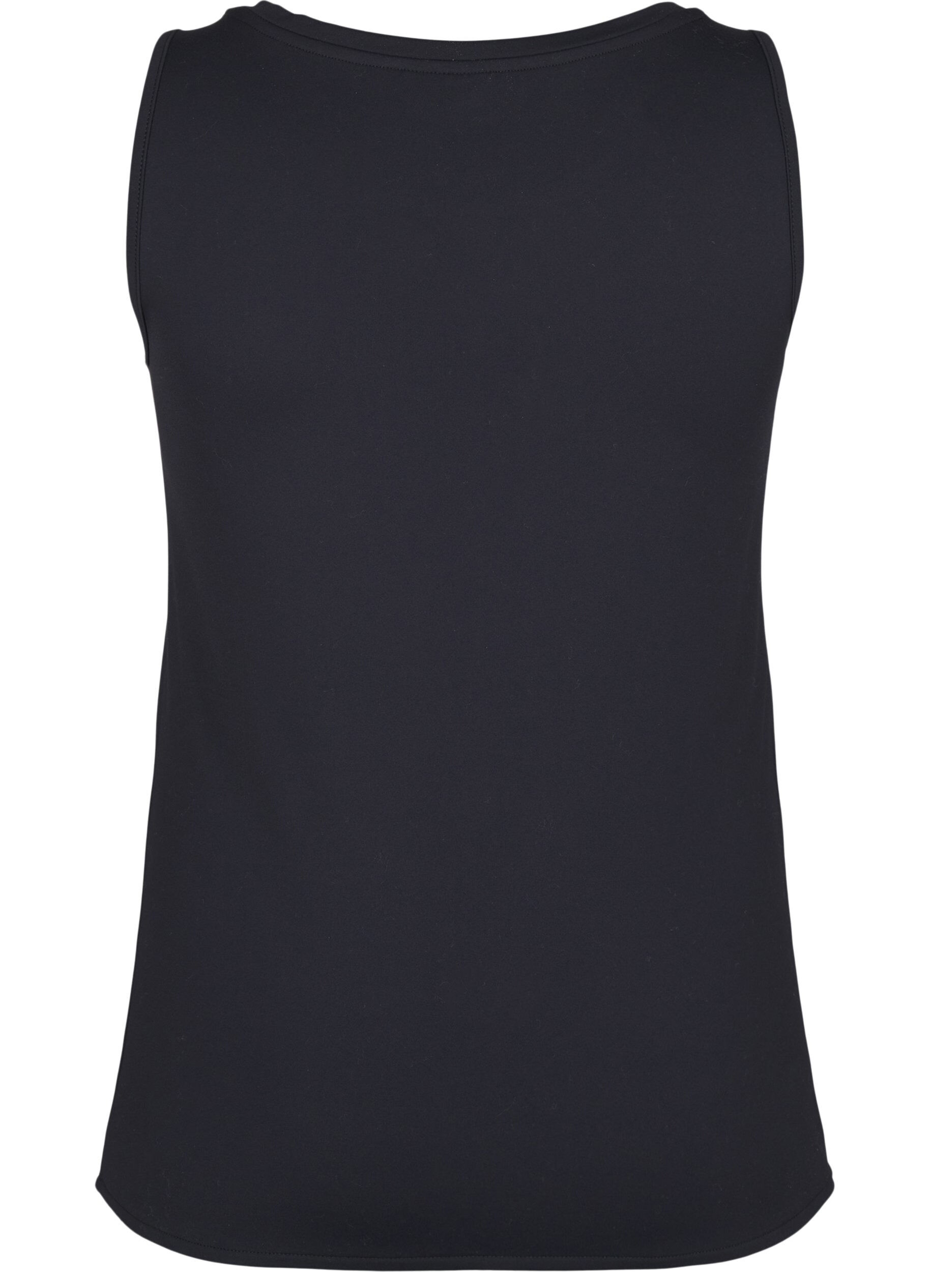 ZizziEnganliegendes Trainingstop mit Silikonrand innen, Black, Packshot image number 1