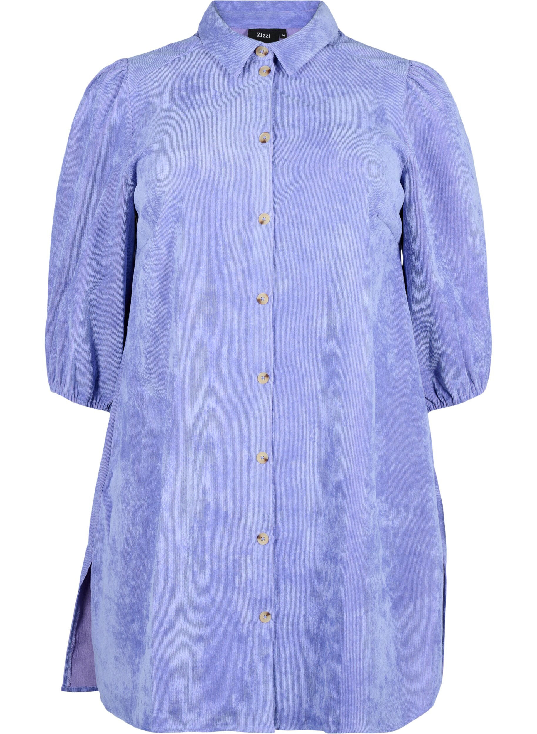 ZizziKordkleid mit 3/4 &Auml;rmeln und Kn&ouml;pfen, Lavender Violet, Packshot image number 0