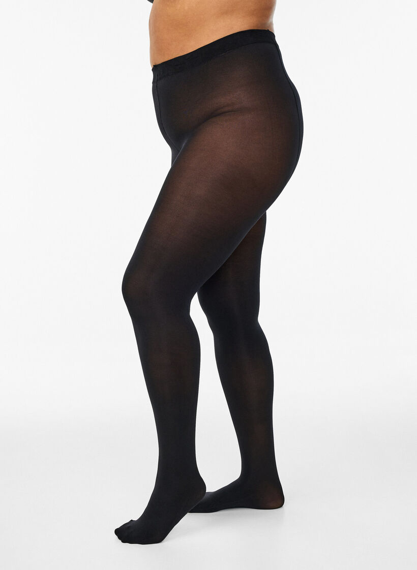 2er-Pack Strumpfhose in 100 DEN, Schwarz, Model image number 0