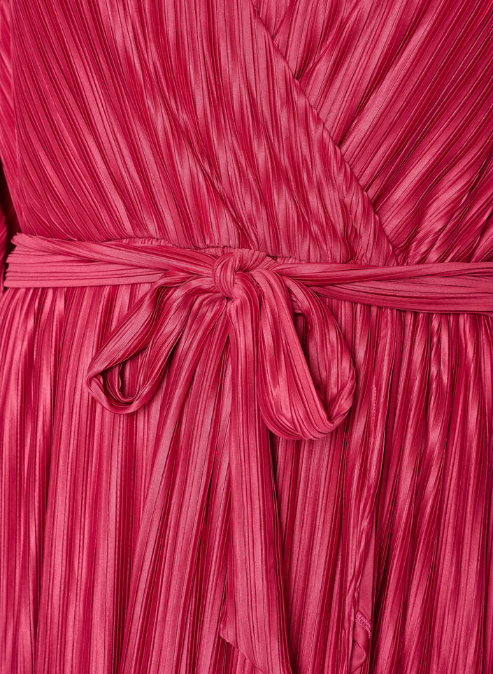 Midikleid mit Plisseefalten und Fledermaus&auml;rmeln, Pink, Packshot image number 2