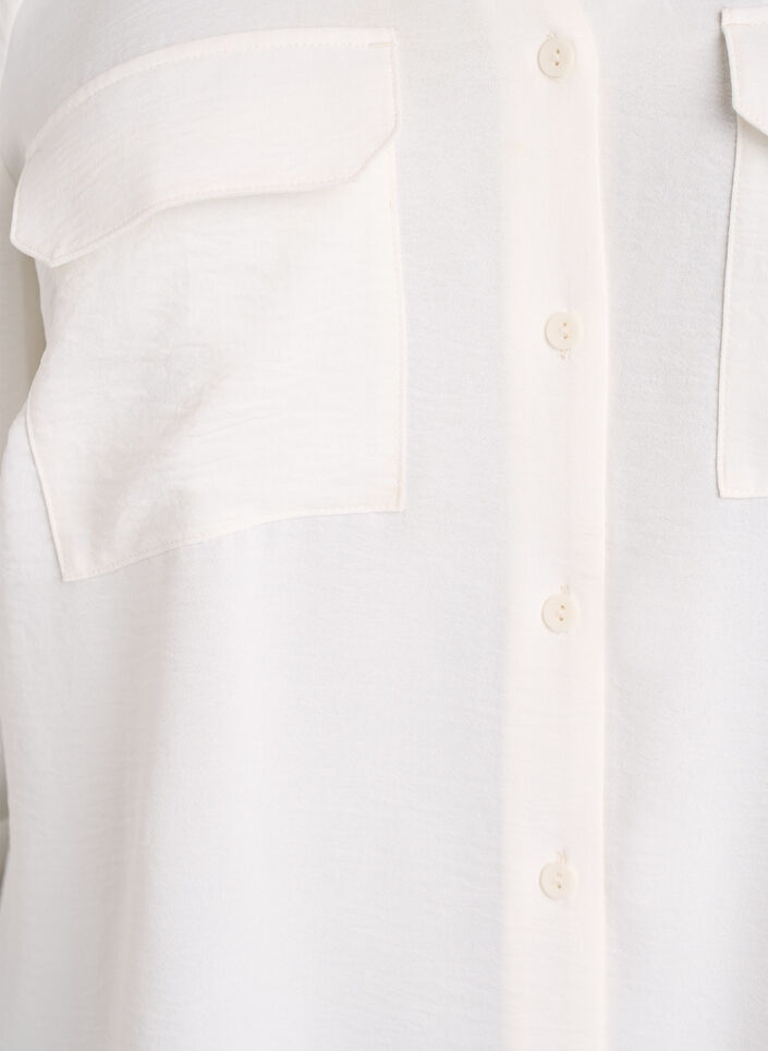 FLASH - Hemdbluse mit Brusttaschen und 3/4-Ärmeln, Vanille, Packshot image number 2