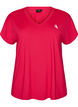 Lockeres Trainings-T-Shirt mit V-Ausschnitt, Pink, Packshot image number 0