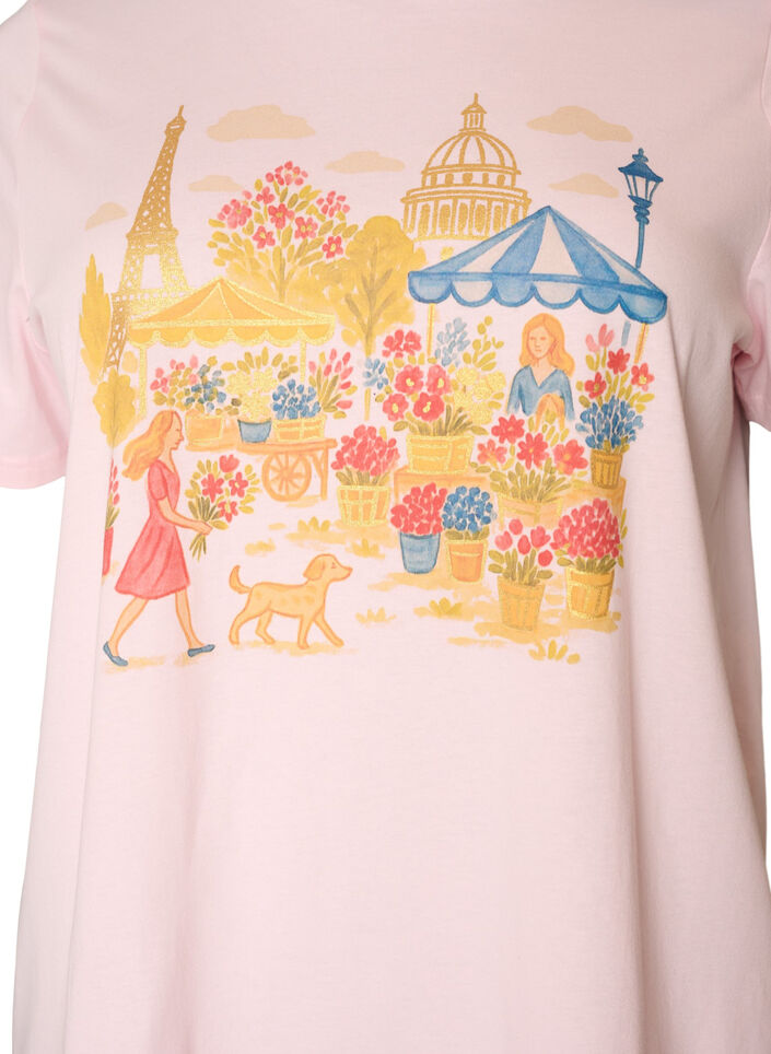 T-Shirt aus Bio-Baumwolle mit Frontprint, Rot, Packshot image number 2