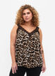 Top mit Spitze aus Viskose, Leopard, Model image number 0