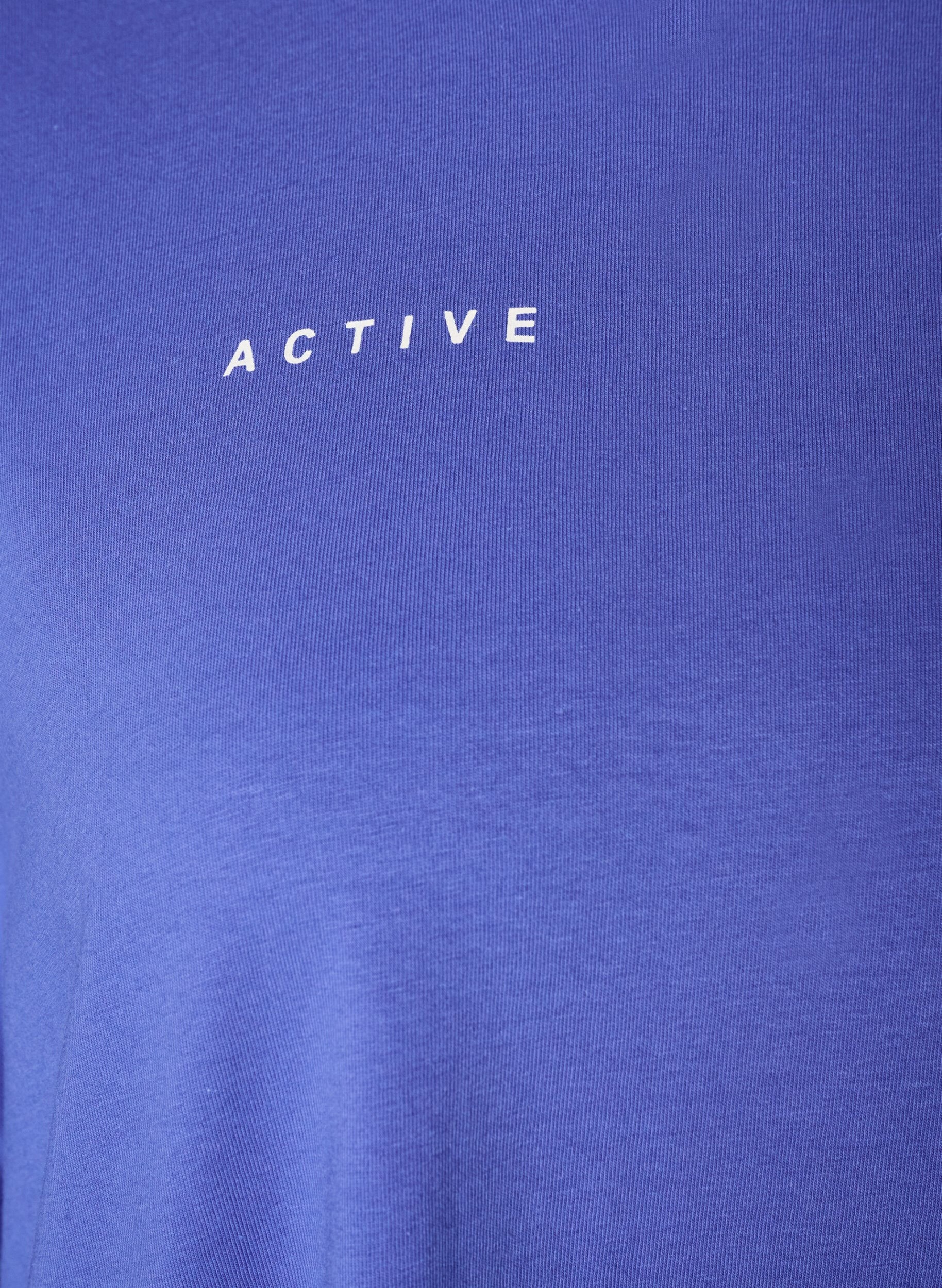 ZizziT-Shirt aus Bio-Baumwolle mit kleinem Frontmotiv, Blau, Packshot image number 3