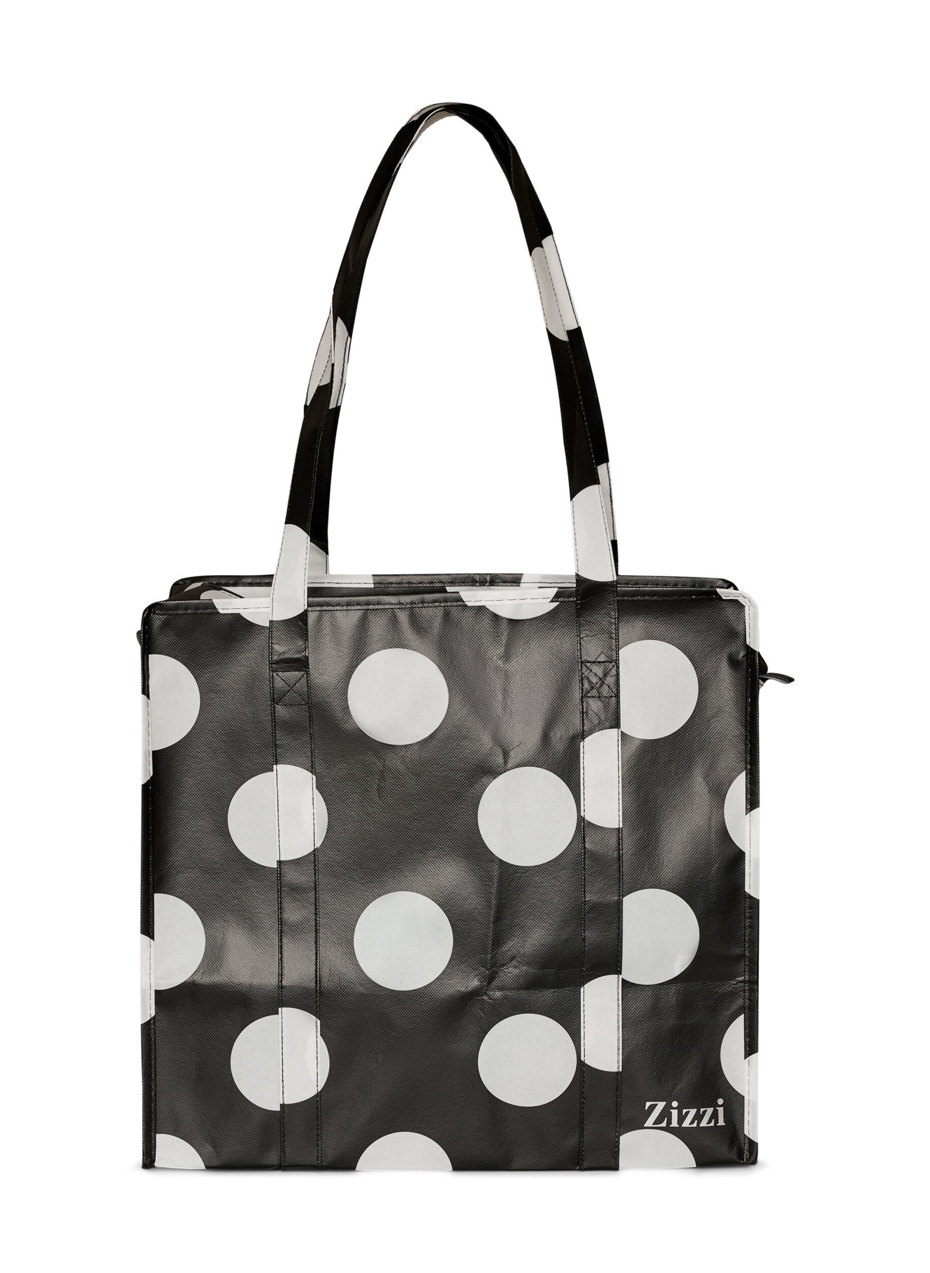 ZizziEinkaufstasche mit Rei&szlig;verschluss, Schwarz, Packshot image number 1