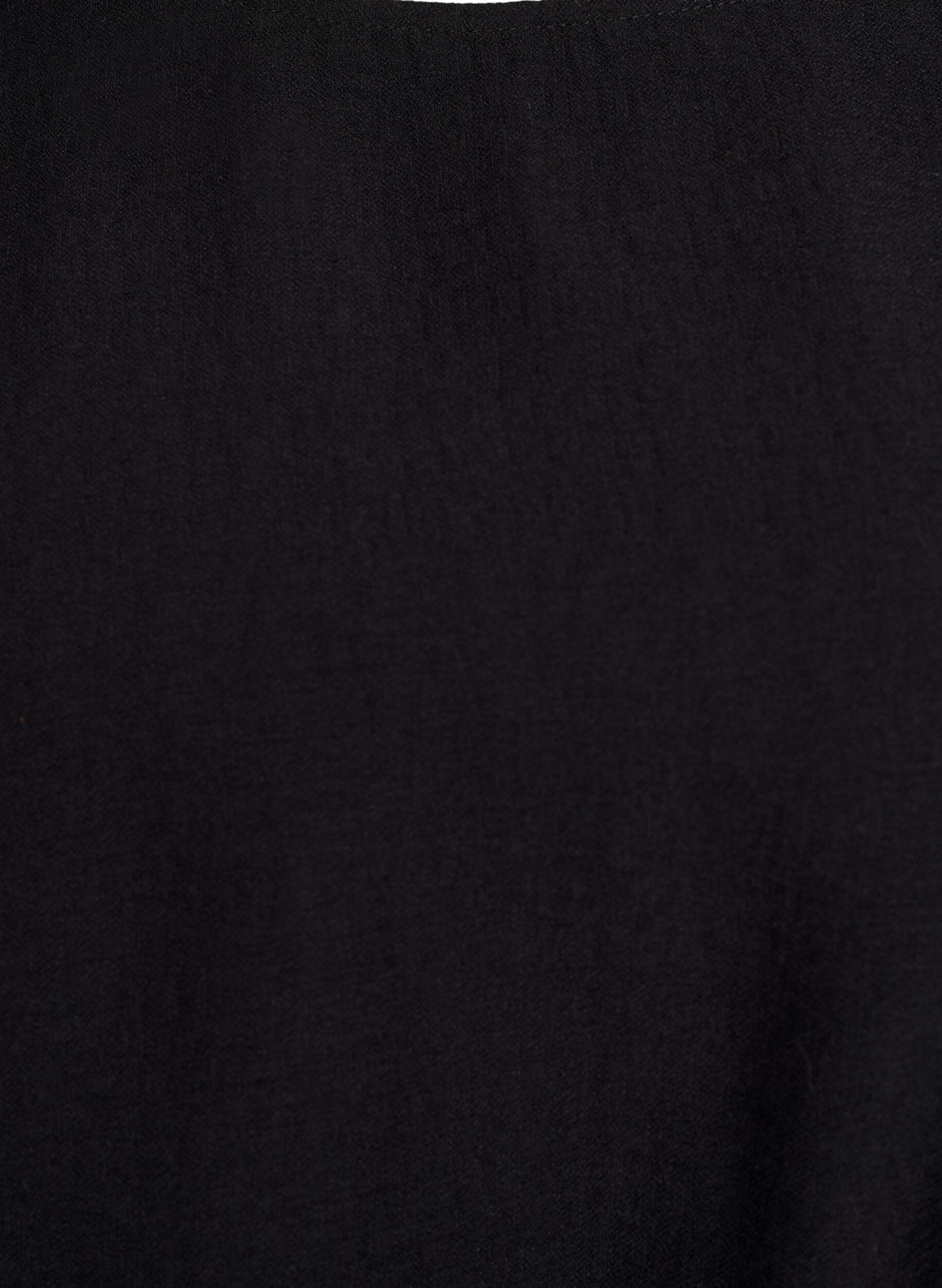 ZizziKurzes Kleid mit lockerer Passform und Bindeg&uuml;rtel, Schwarz, Packshot image number 2