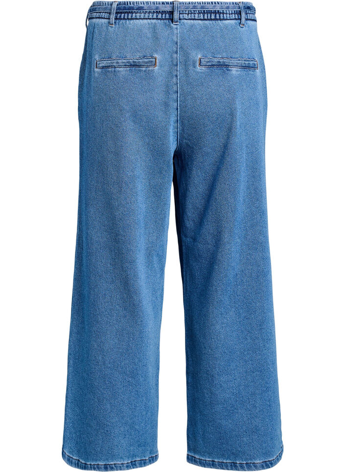 Jeans mit lockerer Passform, elastischem Bund und Tunnelzug, Blau, Packshot image number 1