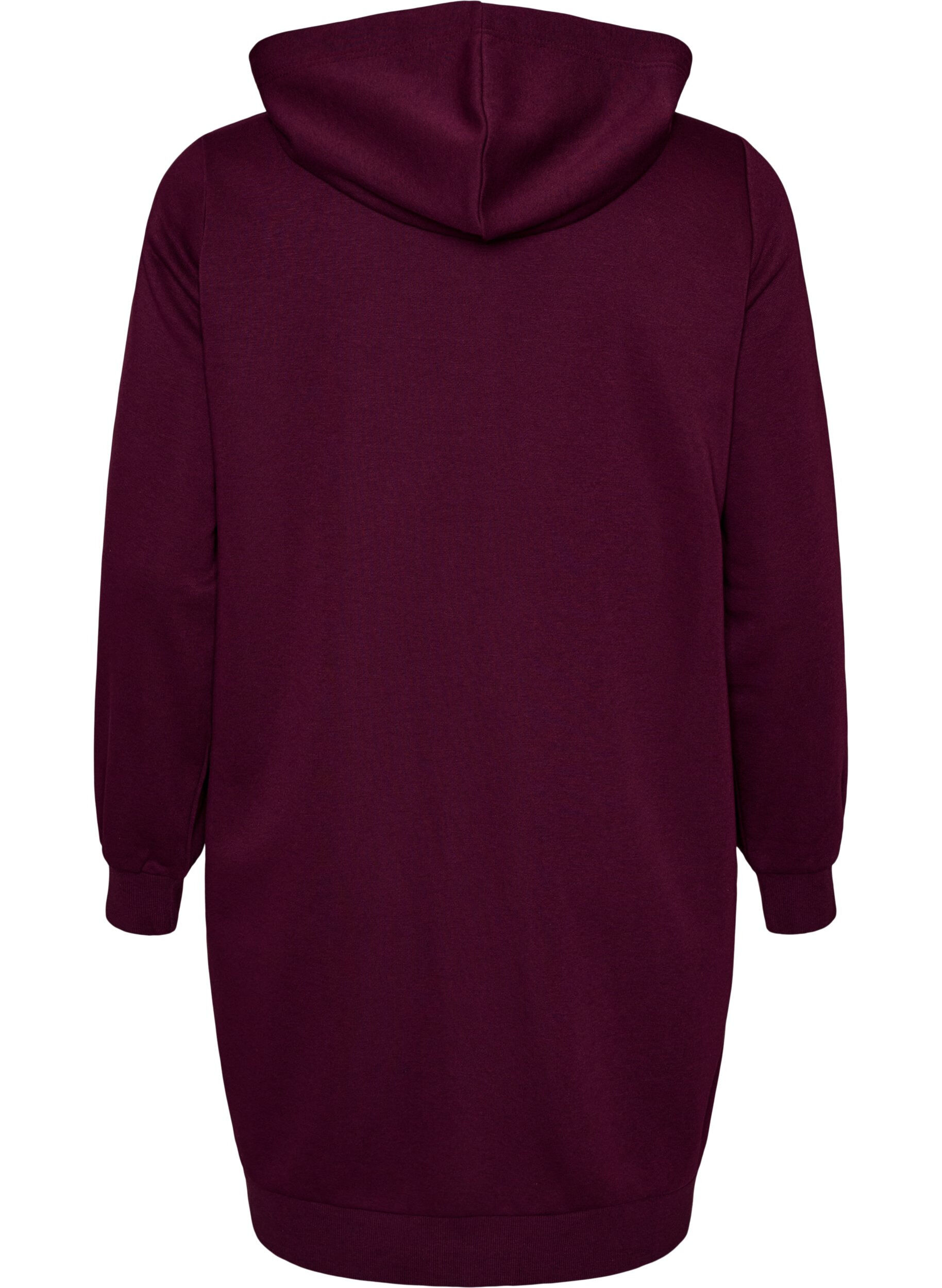 ZizziLanger Hoodie mit Rei&szlig;verschluss und Taschen, Lila, Packshot image number 1