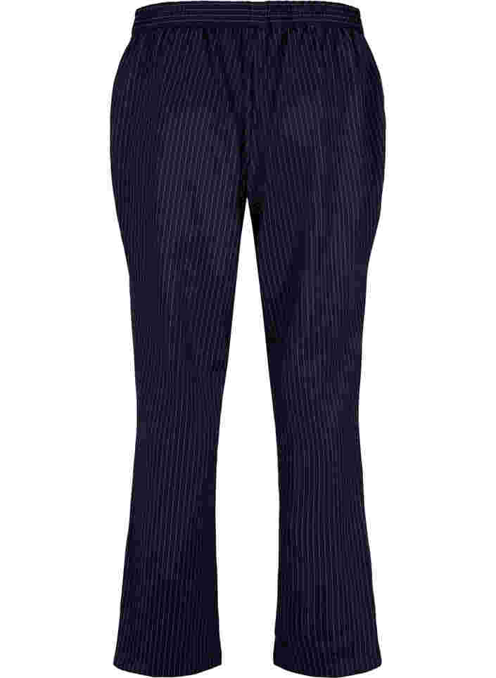 Hose mit Nadelstreifen und geradem Bein, Navy Stripe, Packshot image number 1